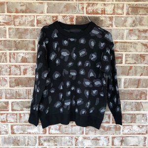 Kendall + Kylie Metallic Animal Print Sweater M